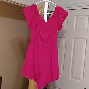 Off the shoulder short romper